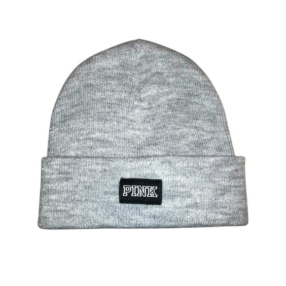 Victoria's Secret Accessories - Grey and white victorias secret PINK Beanie, Sparkly